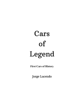 book Cars of Legend: First Cars of History