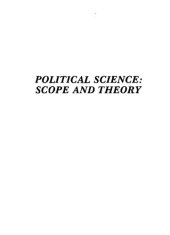 book Political Science: Scope and Theory (Handbook of Political Science, V. 1.)