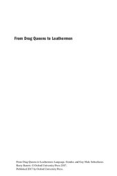 book From Drag Queens to Leathermen: Language, Gender, and Gay Male Subcultures