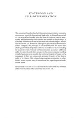 book Statehood and Self-Determination. Reconciling Tradition and Modernity in International Law