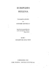 book Euripides: Helena. vol. I. Einleitung und Text, vol. II. Kommentar