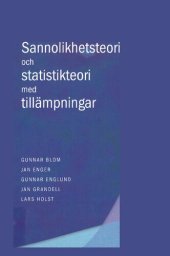 book Sannolikhetsteori och statistikteori med tillämpningar