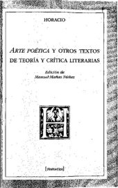 book Arte Poética y otros textos de teoría y crítica literarias (Textos Uex)