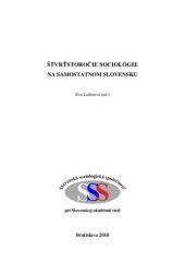 book Štvrťstoročie sociológie na samostatnom Slovensku. Zborník príspevkov z vedeckej konferencie