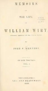 book Memoirs of the Life of William Wirt, Attorney General of the United States