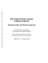 book The origin of Iraq’s nuclear weapons program: Technical reality and Western hypocrisy