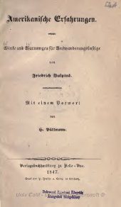 book Amerikanische Erfahrungen. Winke und Warnungen für Auswanderungslustige