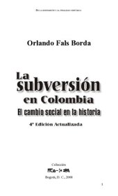 book La subversión en Colombia. El cambio social en la Historia