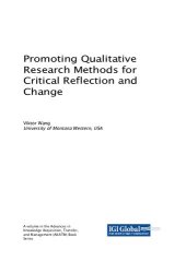 book Promoting Qualitative Research Methods for Critical Reflection and Change