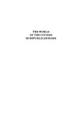 book The World Of The Citizen In Republican Rome