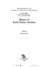 book Women in early Indian societies