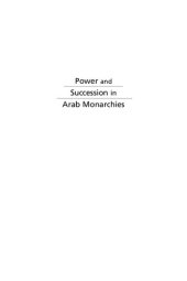 book Power and Succession in Arab Monarchies: A Reference Guide