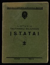 book Lietuvių tautininkų sąjungos įstatai