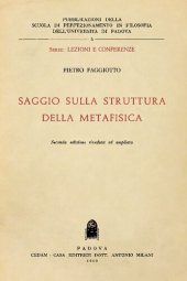 book Saggio sulla struttura della metafisica