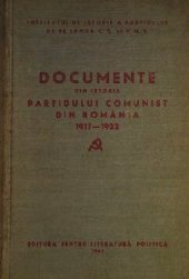 book Documente din istoria Partidului Comunist din România 1917—1922