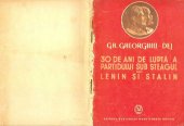 book 30 de ani de luptă a partidului sub steagul lui Lenin și Stalin