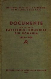 book Documente din istoria Partidului Comunist din România 1923—1928