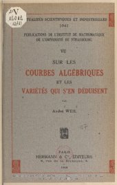 book Sur les courbes algébriques et les variétés qui s'en déduisent