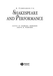 book A Companion to Shakespeare and Performance