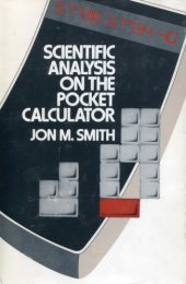 book Scientific analysis on the pocket calculator