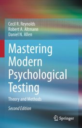 book Mastering modern psychological testing theory and methods