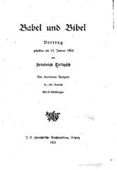 book Babel und Bibel. Vortrag gehalten am 13. Januar 1902