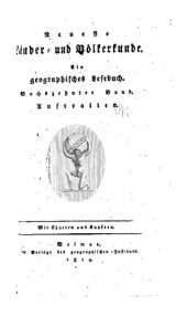 book Neueste Länder- und Völkerkunde; ein geographisches Lesebuch für alle Stände