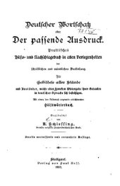 book Deutscher Wortschatz oder Der passende Ausdruck