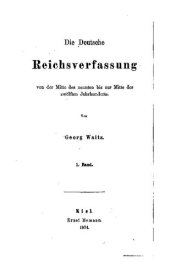 book Die deutsche Reichsverfassung von der Mitte des neunten bis zur Mitte des zwölften Jahrhunderts