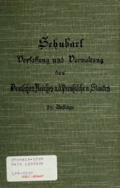 book Die Verfassung und Verwaltung des Deutschen Reiches und des Preußischen Staates in gedrängter Darstellung