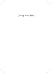 book Teaching Music Theory: new voices and approaches