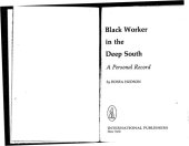 book Black Worker in the Deep South: A personal record