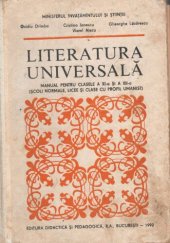 book Literatura universală. Manual pentru clasele a XI-a și a XII-a (școli normale, licee și clase cu profil umanist)