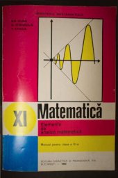 book Matematică. Elemente de analiză matematică. Manual pentru clasa a XI-a