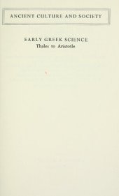 book Early Greek Science: Thales to Aristotle