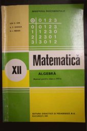 book Matematică. Algebră. Manual pentru clasa a XII-a