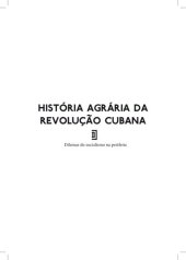 book História Agrária da Revolução Cubana