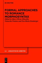 book Formal Approaches to Romance Morphosyntax