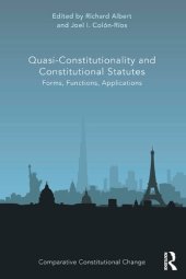 book Quasi-Constitutionality and Constitutional Statutes: Forms, Functions, Applications