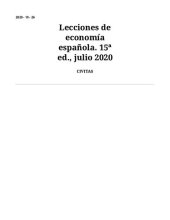 book Lecciones de economía española