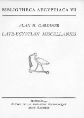 book Late-Egyptian Miscellanies