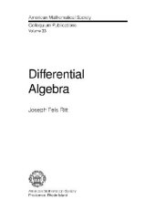 book Differential algebra