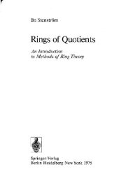 book Ring of quotients. Introduction to methods of ring theory