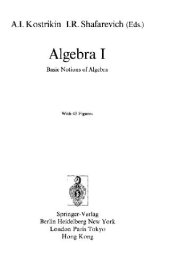 book Algebra I. Basic notions of algebra