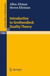 book Introduction to Grothendieck duality theory