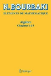 book Algèbre: Chapitres 1 à 3 