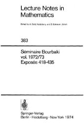 book Seminaire Bourbaki 1972-1973, exposes 418-435