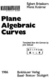 book Plane algebraic curves