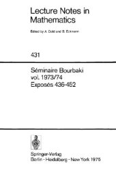 book Seminaire Bourbaki 1973-1974 exposes 436-452