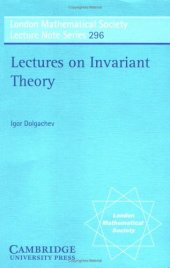 book Lectures on invariant theory